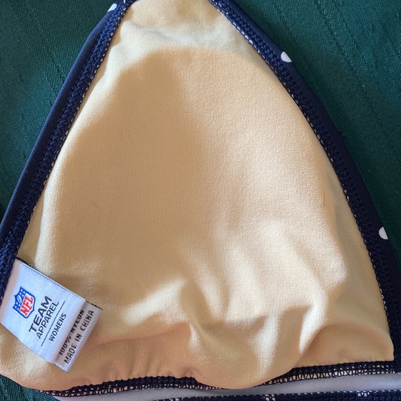 RARE NEW CHICAGO BEARS WOMEN’S BIKINI SWIM TOP LICENSED DK BLUE & LOGO SZ LARGE - Picture 5 of 6